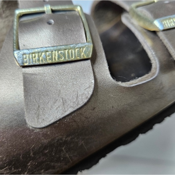 Birkenstock Arizona Gold Sandals Women's 36 5.5 Cork Footbed Vegan Straps - Picture 9 of 9